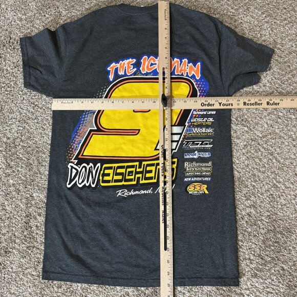 Don Eischens Racing Shirt Small Gray Short Sleeve Dirt Track Car Tee Gildan Mens - Picture 5 of 6